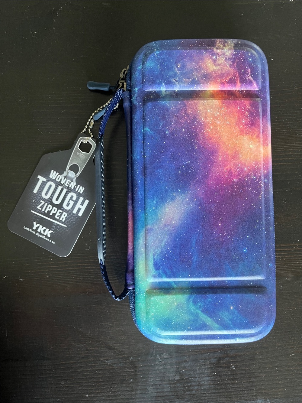Galaxy Print Hard Shell Tablet Case with Wrist Strap - YKK Zipper